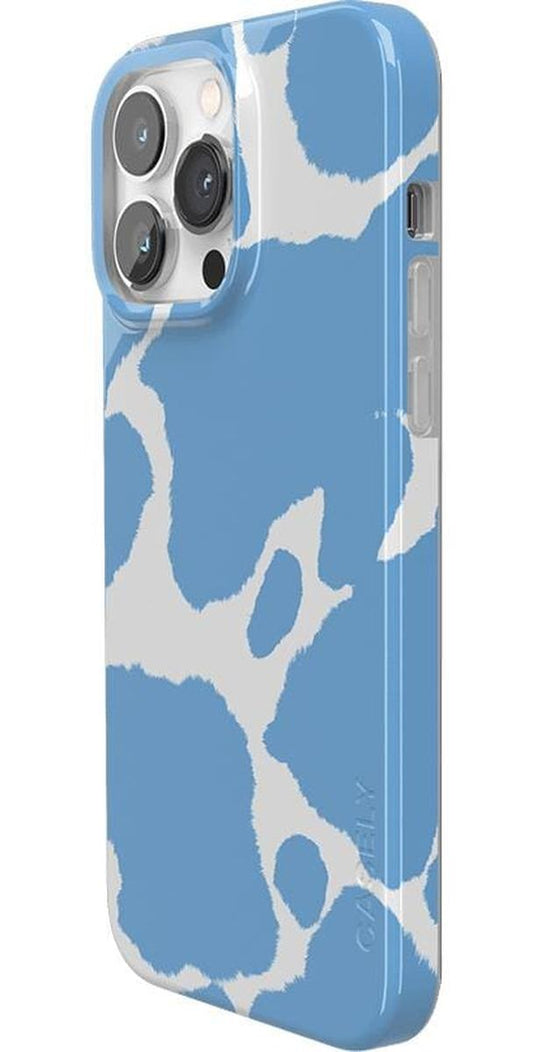 Current MOOd | Light Blue Cow Print Case iPhone Case get.casely