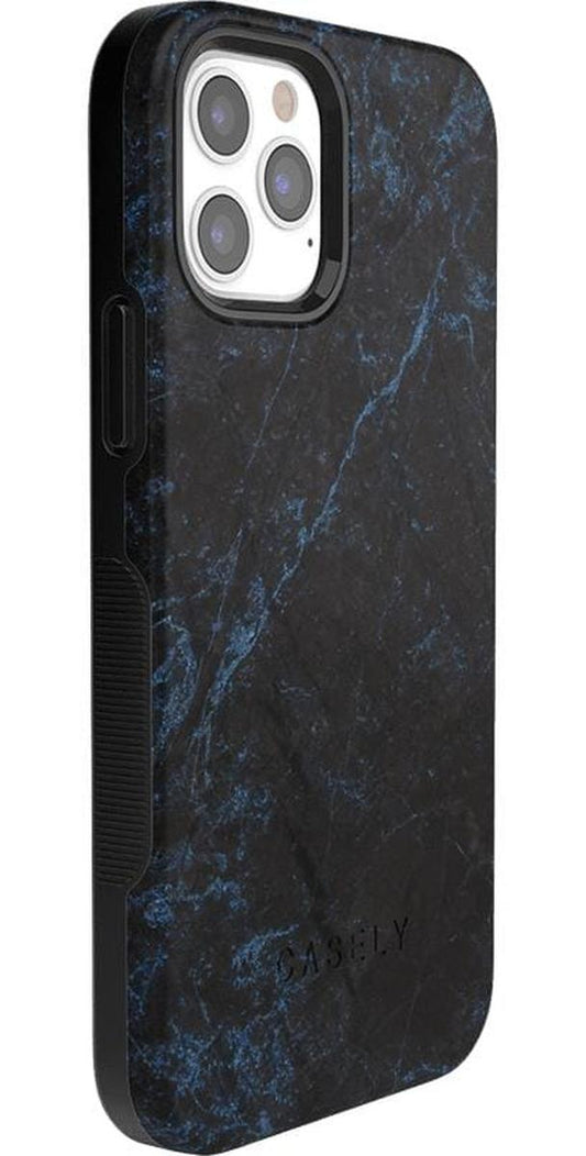 Midnight Marble | Black & Navy Case iPhone Case get.casely