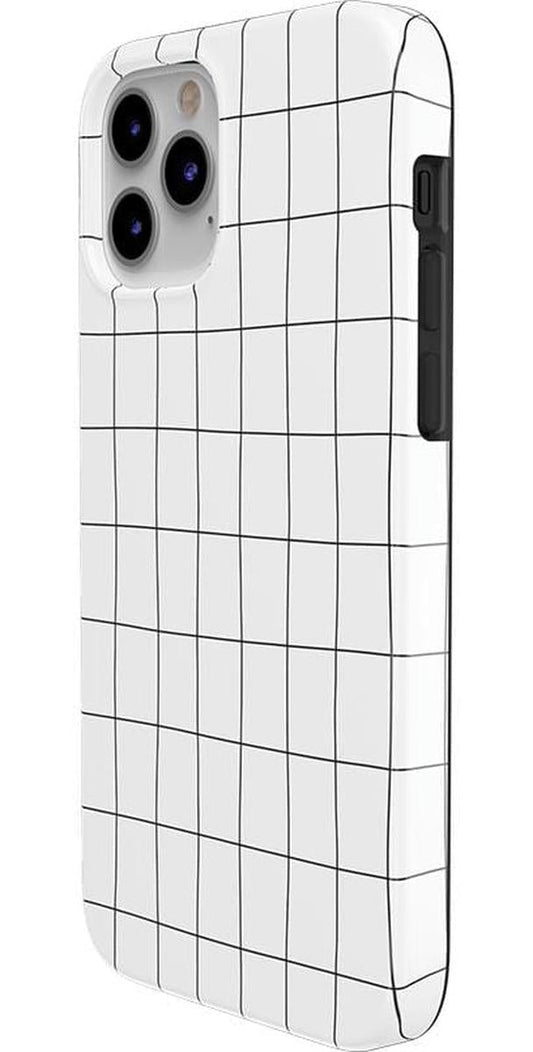 Off the Grid | White & Black Lined Case iPhone Case get.casely
