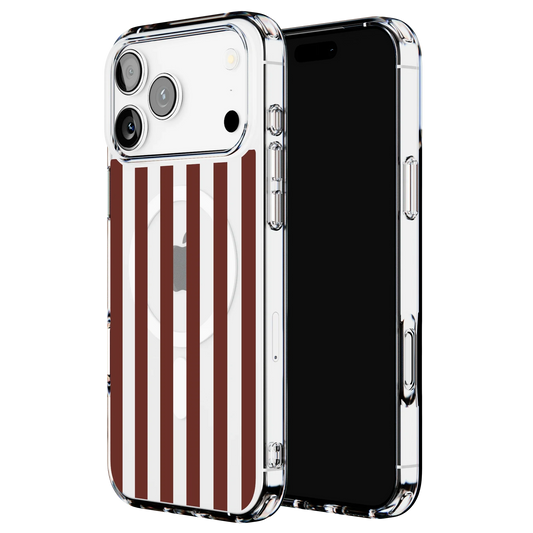 Sunday in Brooklyn | Burgundy Stripes Case