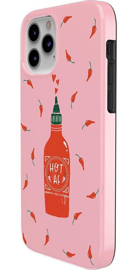 Spicy AF | Pink Chili Hot Sauce Case iPhone Case get.casely