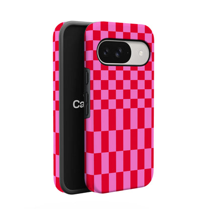 Vibe Check | Pink Checkerboard Case
