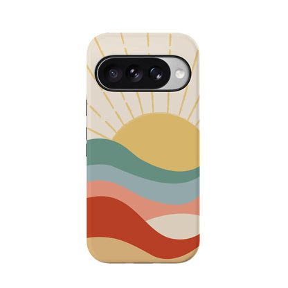 Here Comes the Sun | Colorblock Sunset Google Pixel Case
