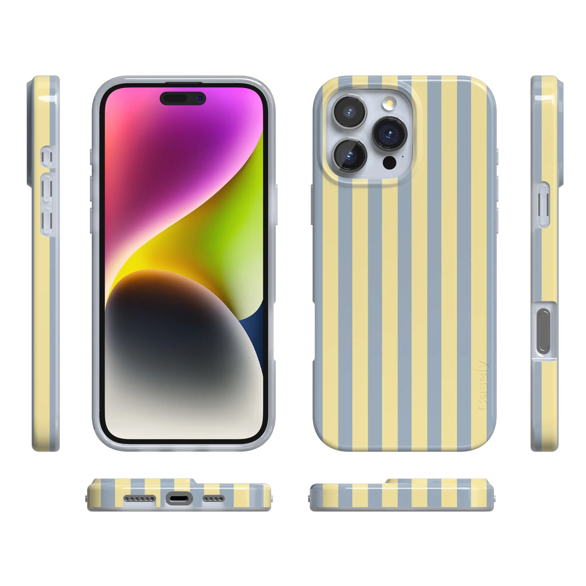 Coastline Stripes | Blue & Yellow Case