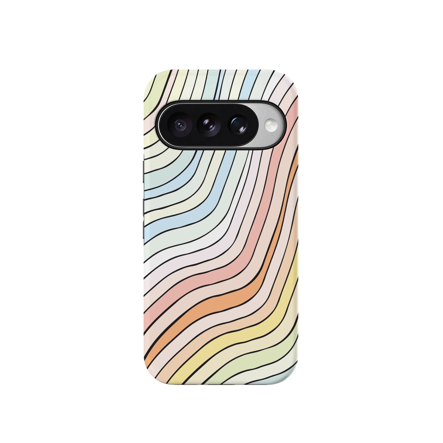 Ride The Wave | Pastel Rainbow Lined Google Pixel Case