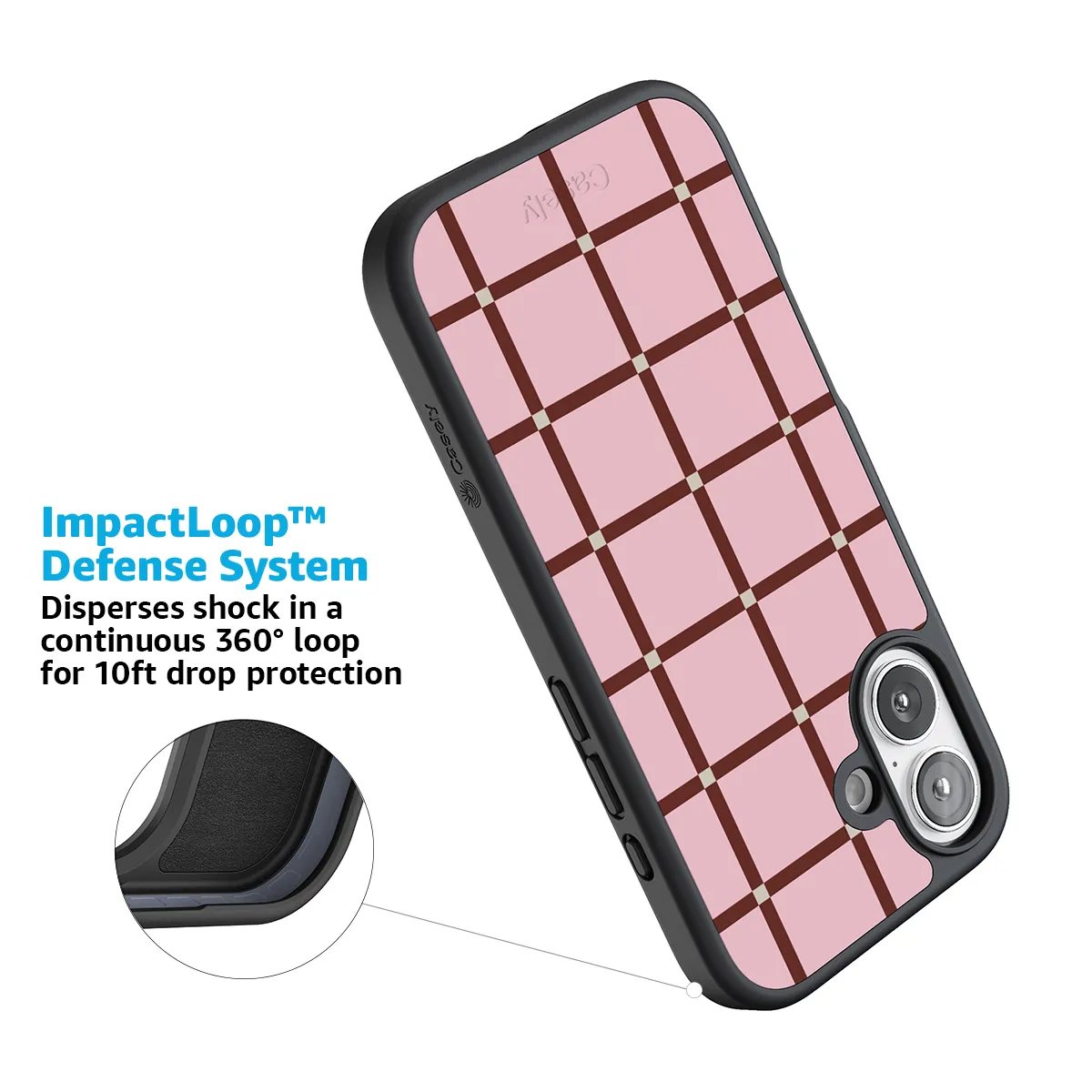Uptown Gridlock | Pink Checkerboard Case