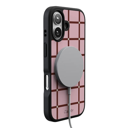 Uptown Gridlock | Pink Checkerboard Case