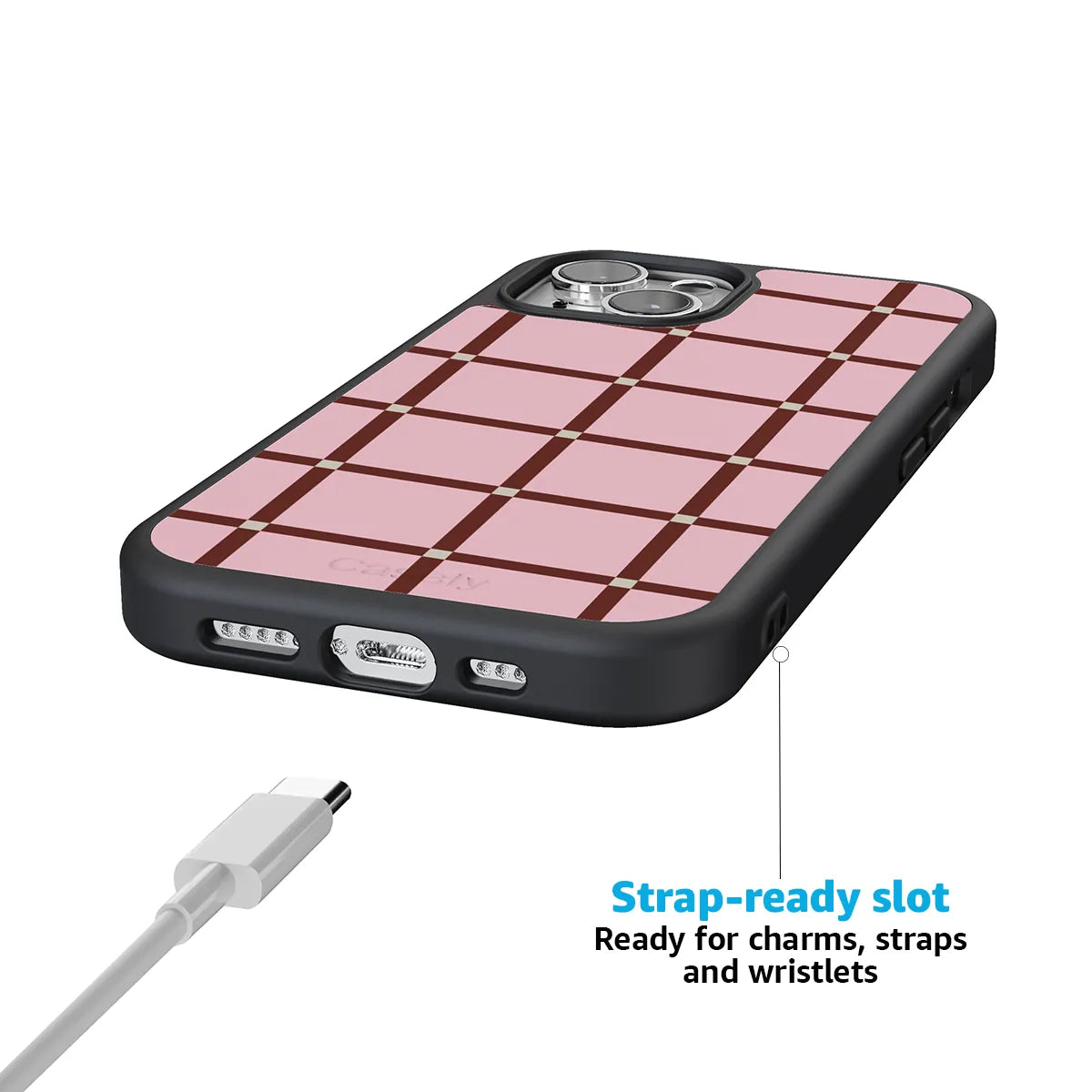 Uptown Gridlock | Pink Checkerboard Case