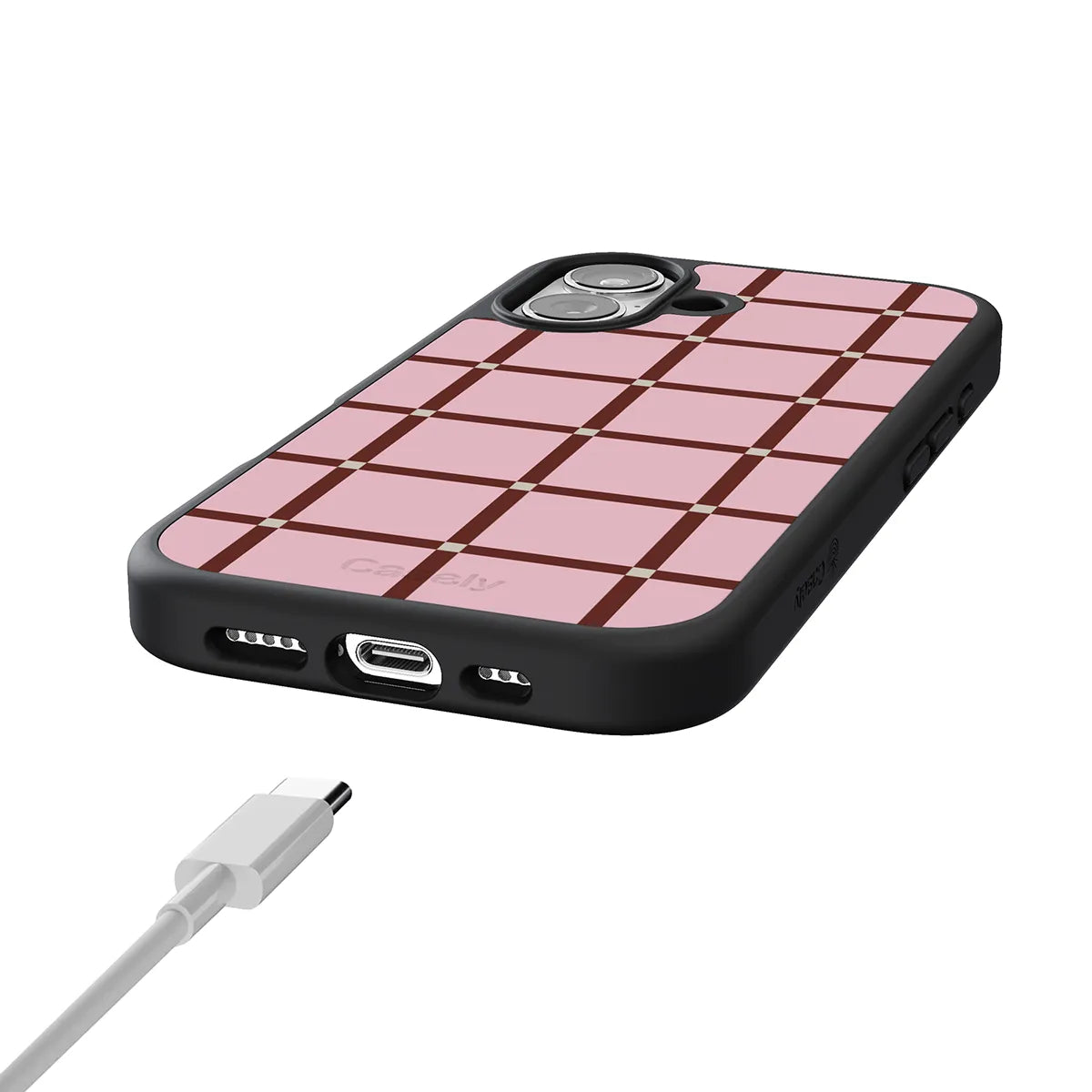 Uptown Gridlock | Pink Checkerboard Case
