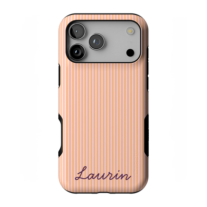 Stripes and the City | Orange & Pink Pinstripe Case