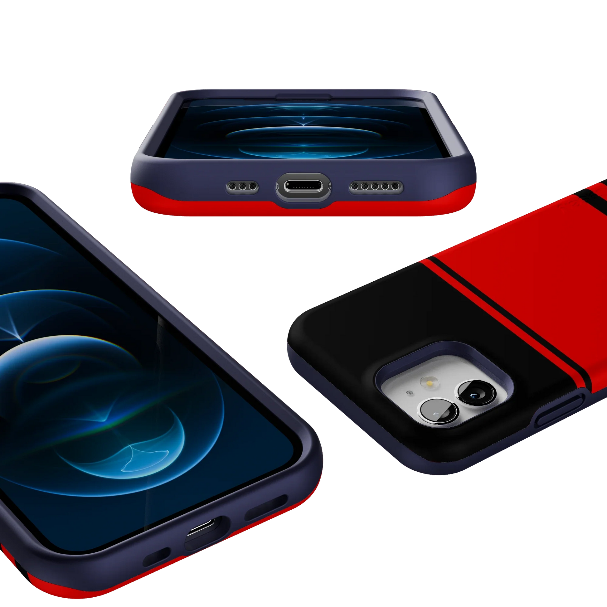 Storm Warning | Black & Red Stripes Case