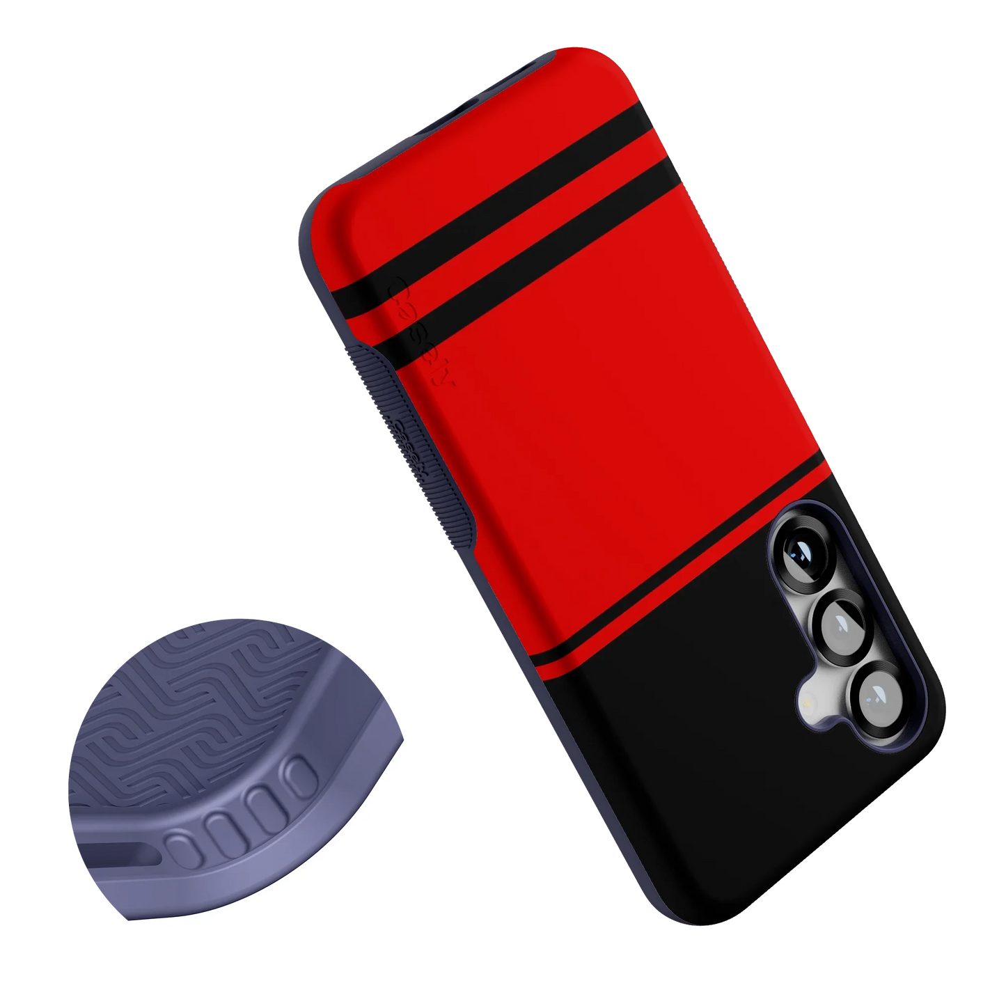 Storm Warning | Black & Red Stripes Case