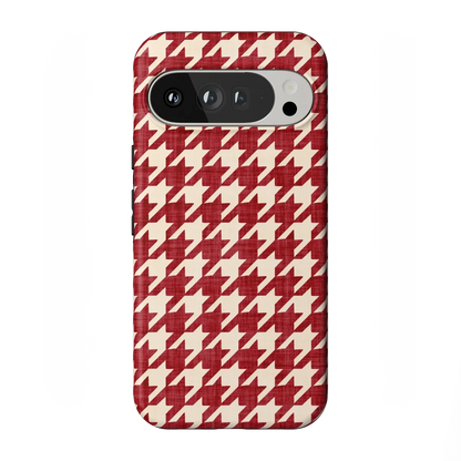 Scarlet Stitch | Red Houndstooth Case