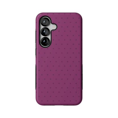 On the Dot | Plum Polka Dot Case - Galaxy S25