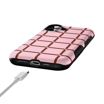 Uptown Gridlock | Pink Checkerboard Case