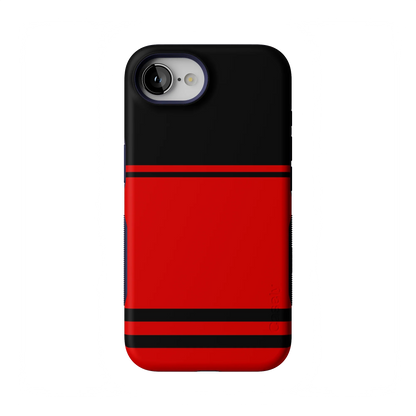 Go Canes | Black & Red Striped Case - iPhone 16E