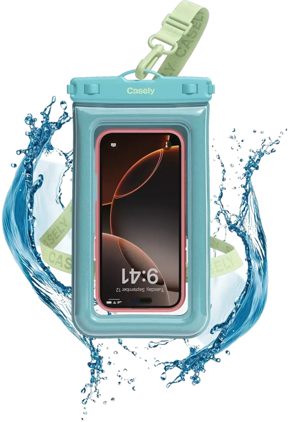 AquaBuddy | Aquamarine Ocean Blue Shimmer Waterproof Phone Pouch AquaBuddy get.casely