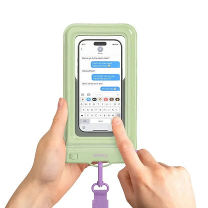 AquaBuddy | Kiwi Kiss Matcha Green Shimmer Waterproof Phone Pouch AquaBuddy get.casely
