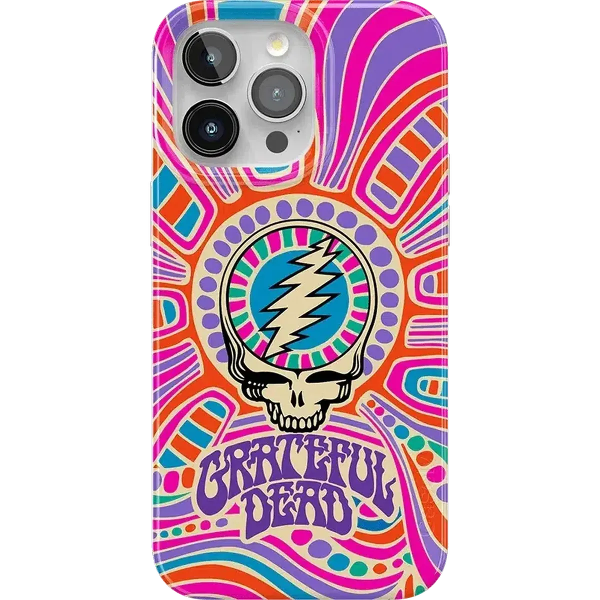 Art of Chaos | Grateful Dead Skull Case iPhone Case get.casely Classic + MagSafe® iPhone 15 Pro