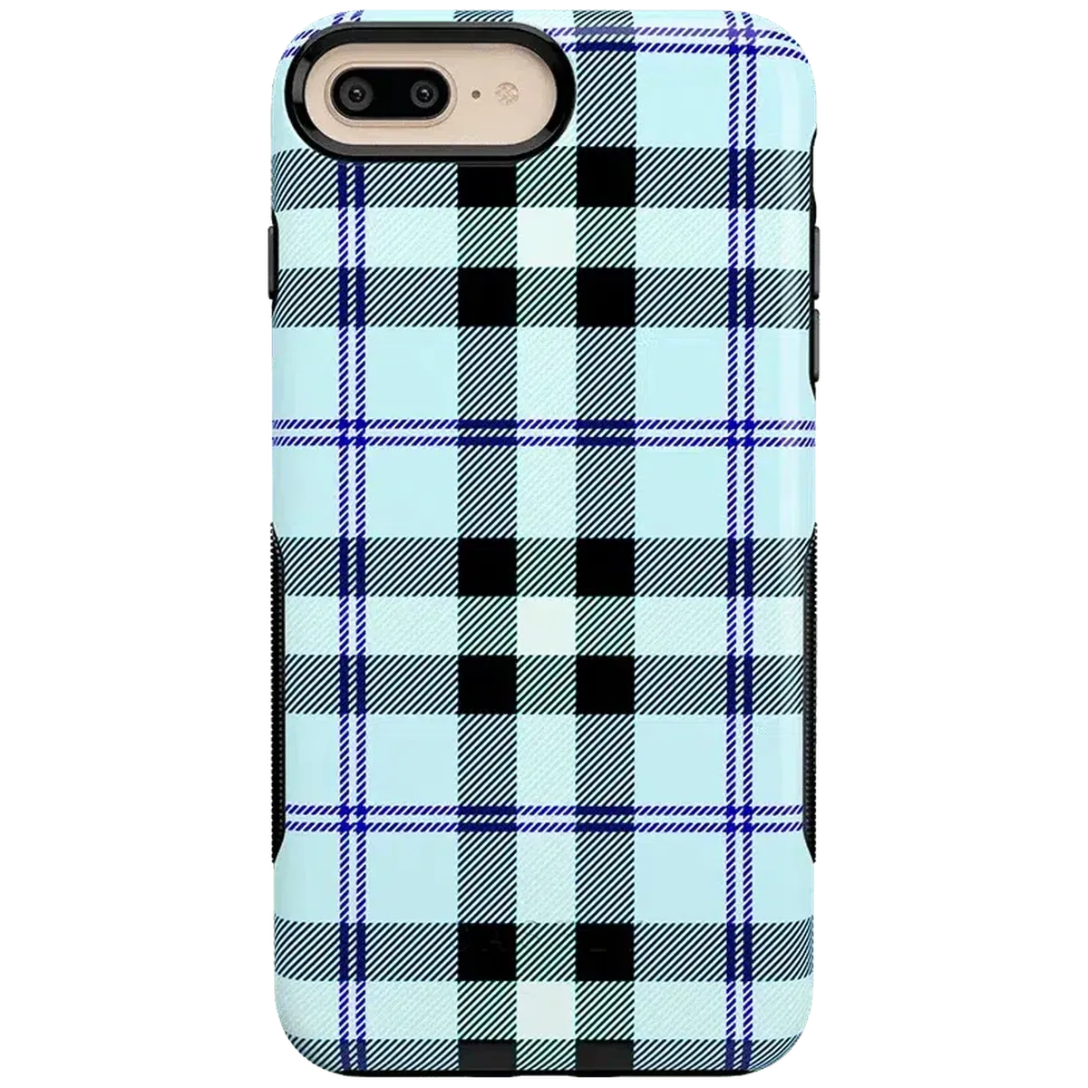 As if! | Light Blue Plaid Case iPhone Case get.casely Bold iPhone 6/7/8 Plus
