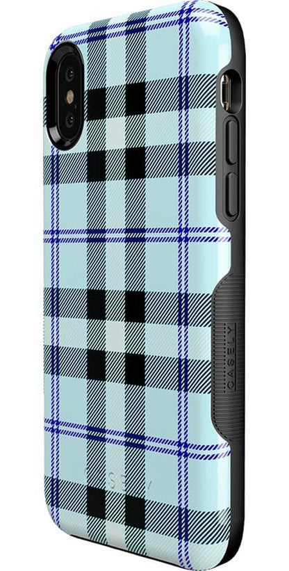 As if! | Light Blue Plaid Case iPhone Case get.casely