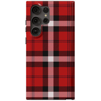 As if! | Red Plaid iPhone Case Phone Case get.casely Essential Galaxy S23 Ultra