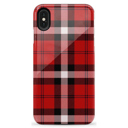 As if! | Red Plaid iPhone Case Phone Case get.casely Essential iPhone XS Max
