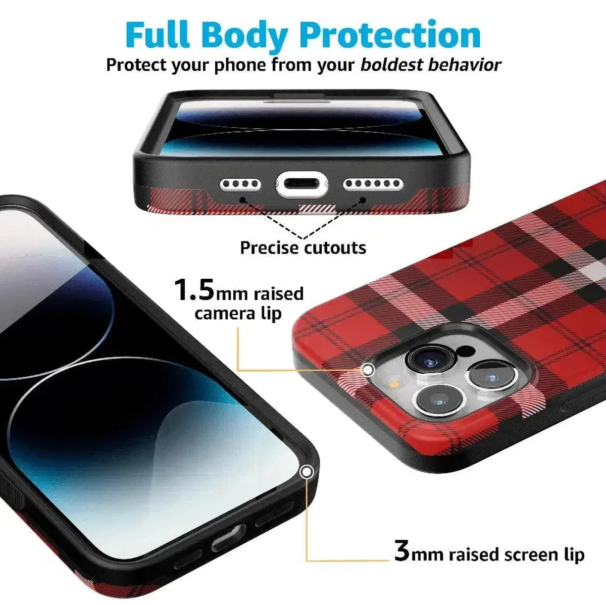 As if! | Red Plaid Case Phone Case get.casely