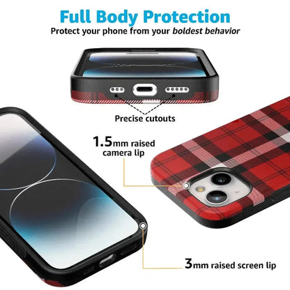 As if! | Red Plaid Case Phone Case get.casely