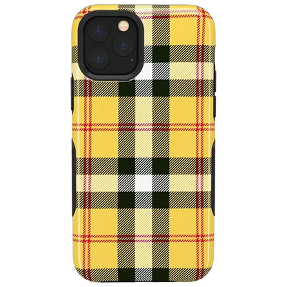 As if! | Yellow Plaid iPhone Case iPhone Case get.casely Bold iPhone 11 Pro