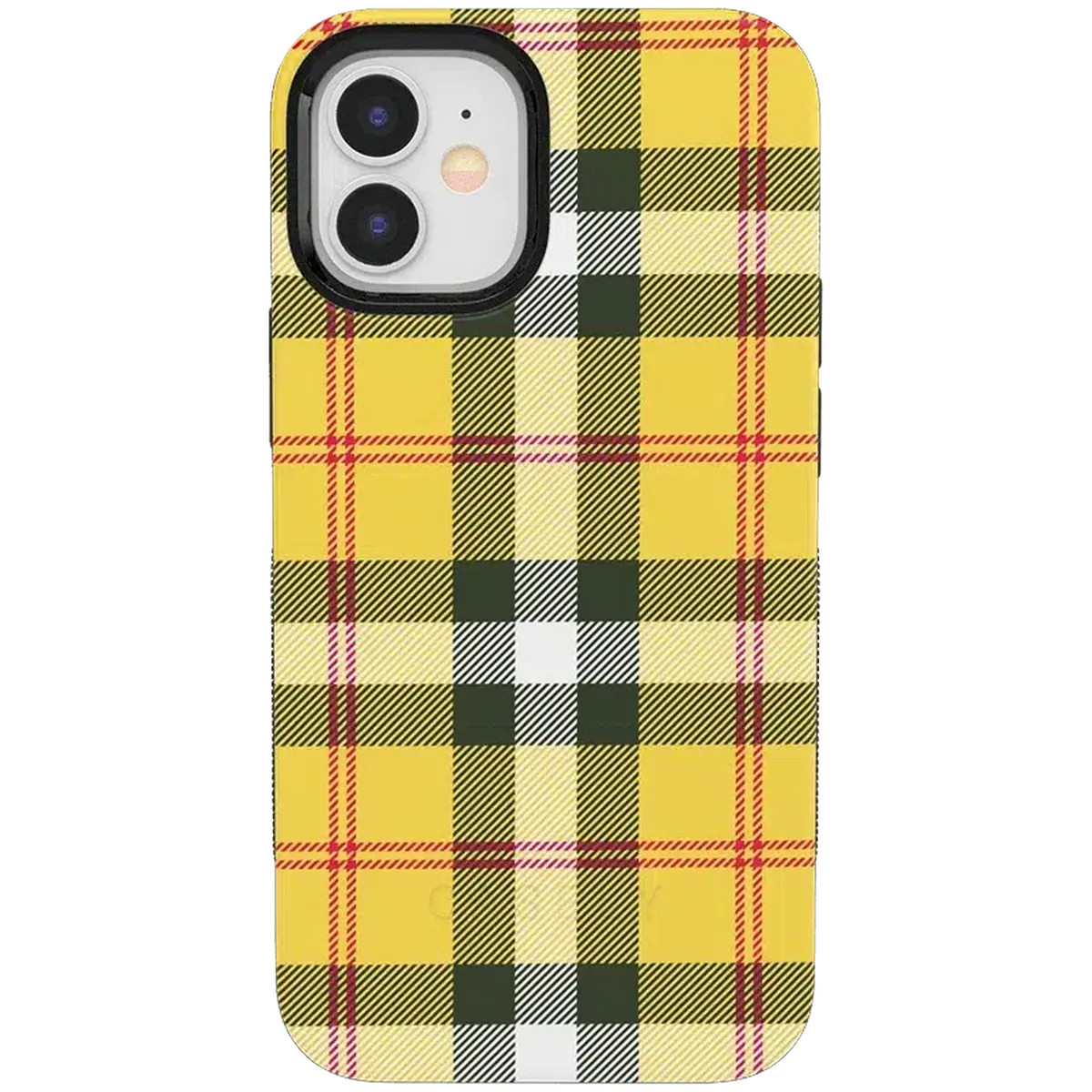 As if! | Yellow Plaid iPhone Case iPhone Case get.casely Bold iPhone 12 Mini