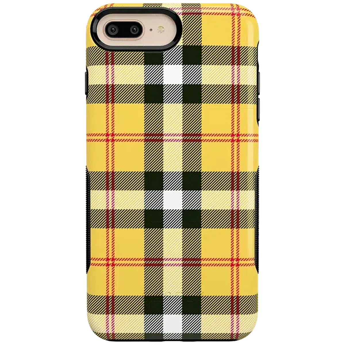 As if! | Yellow Plaid iPhone Case iPhone Case get.casely Bold iPhone 6/7/8 Plus