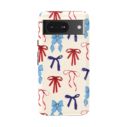 American Girlie | Red White & Blue Bows Case - Google Pixel 8