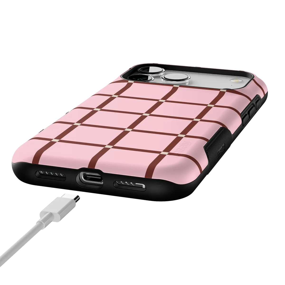 Uptown Gridlock | Pink Checkerboard Case