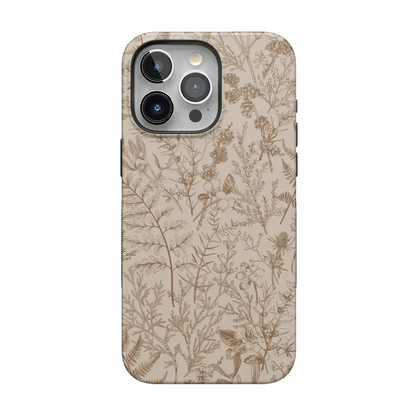 Beige Garden | Neutral Floral Case iPhone Case get.casely Bold + MagSafe® iPhone 15 Pro Max