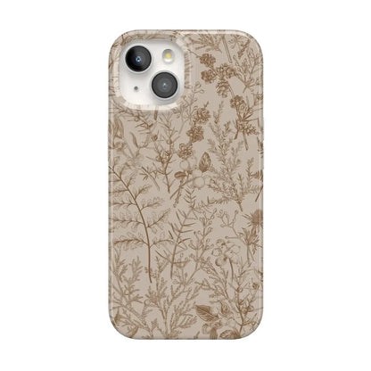 Beige Garden | Neutral Floral Case iPhone Case get.casely Classic + MagSafe® iPhone 15