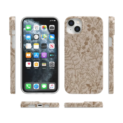 Beige Garden | Neutral Floral Case iPhone Case get.casely