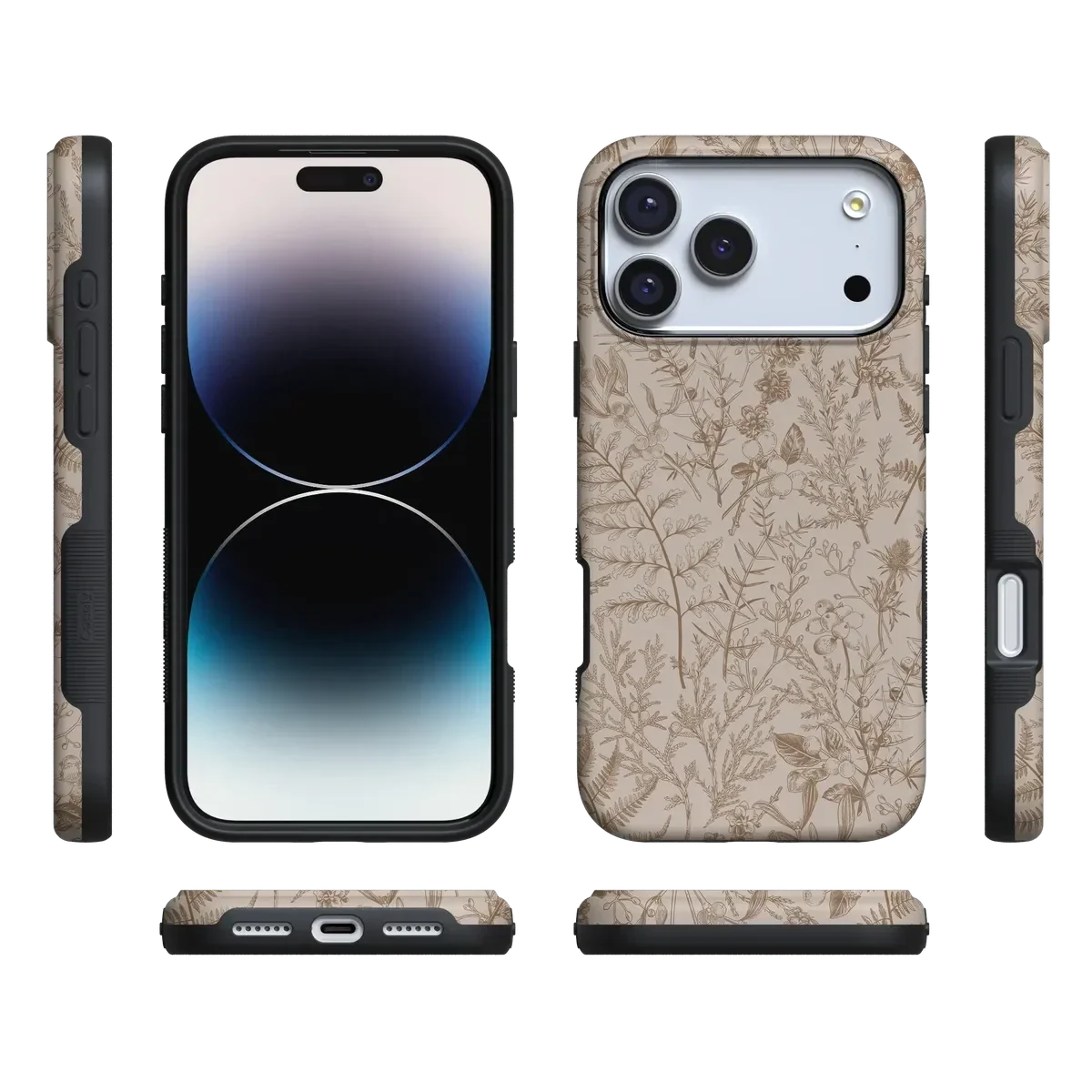 Beige Garden | Neutral Floral Case iPhone Case get.casely