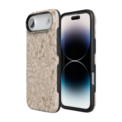Beige Garden | Neutral Floral Case iPhone Case get.casely
