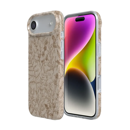 Beige Garden | Neutral Floral Case iPhone Case get.casely