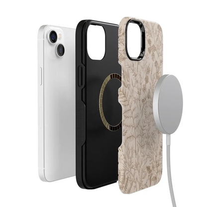 Beige Garden | Neutral Floral Case iPhone Case get.casely