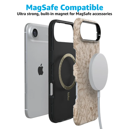 Beige Garden | Neutral Floral Case iPhone Case get.casely