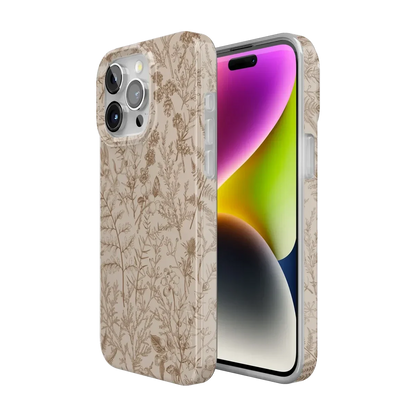 Beige Garden | Neutral Floral Case iPhone Case get.casely