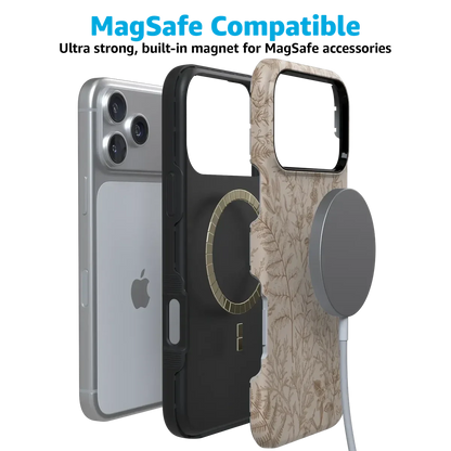 Beige Garden | Neutral Floral Case iPhone Case get.casely
