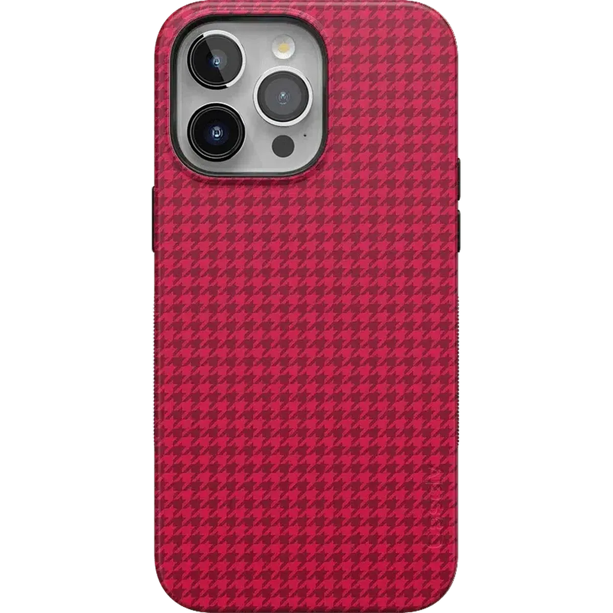 Best Dressed | Pink Houndstooth Case iPhone Case get.casely Bold + MagSafe® iPhone 15 Pro