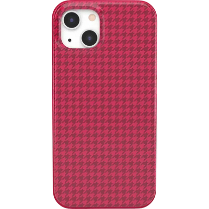 Best Dressed | Pink Houndstooth Case iPhone Case get.casely Classic iPhone 13 Mini