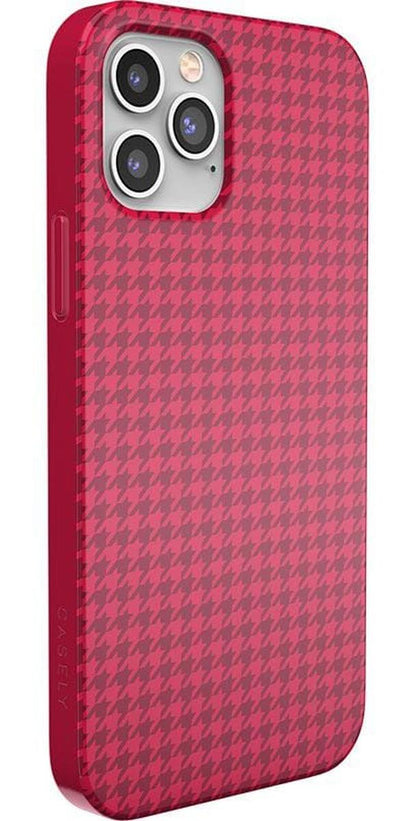 Best Dressed | Pink Houndstooth Case iPhone Case get.casely