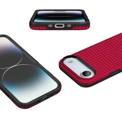 Best Dressed | Red Houndstooth Case iPhone Case get.casely