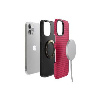Best Dressed | Pink Houndstooth Case iPhone Case get.casely