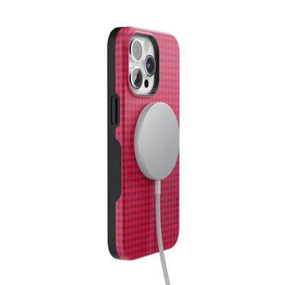 Best Dressed | Pink Houndstooth Case iPhone Case get.casely